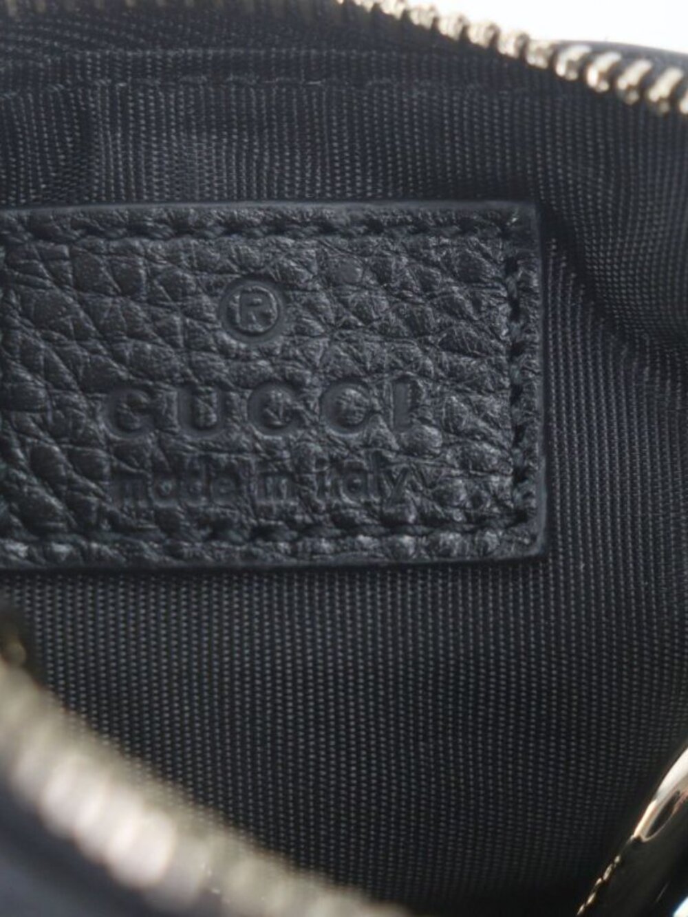 Gucci Leather GG Emblem Key Pouch Coin Case Black Gold Box Stora - Picture 8 of 9